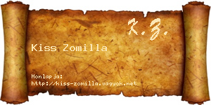 Kiss Zomilla névjegykártya